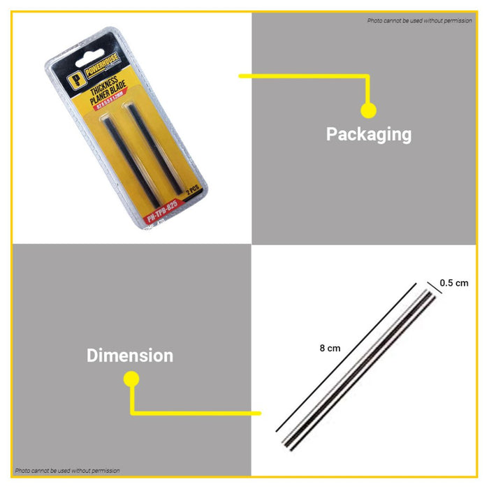 BUILDMATE Powerhouse 82MM Thickness Planer Blades Speed Steel Planning Knife for Wood PH-TPB-82 PTAA