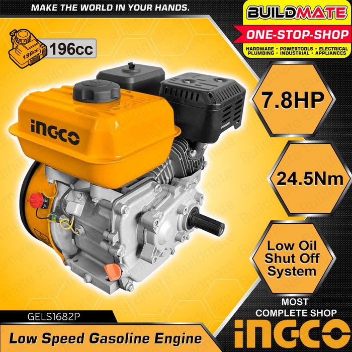 BUILDMATE Ingco 4-Sroke Industrial Marine Low Speed Gasoline Engine 6.5HP / 7.8HP Air-Cooled • IIT