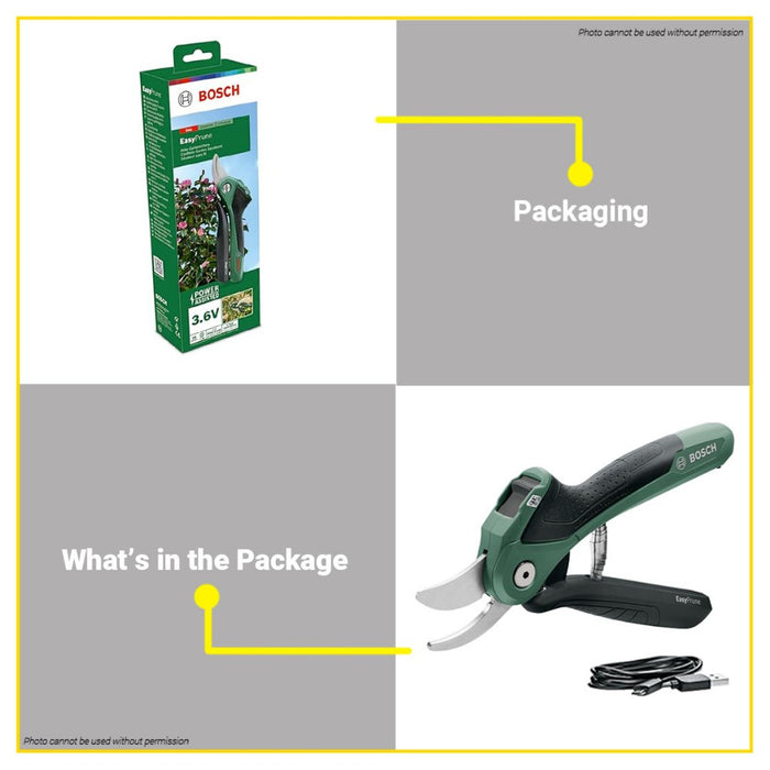BUILDMATE Bosch Cordless Garden Secateurs Easy Prune Pro Pruner Saw Clean Cut Pruning 06008B2151 AQT