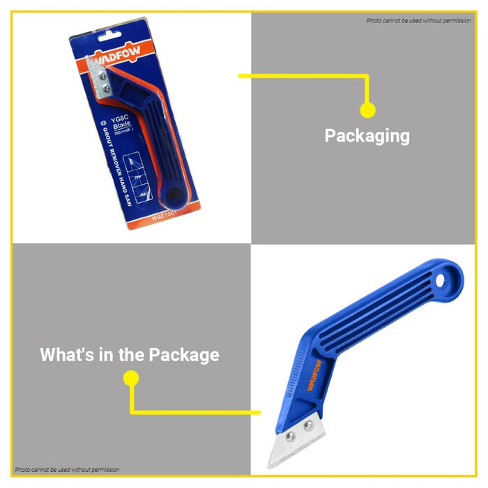 BUILDMATE Wadfow 8" Inch Grout Remover Hand Saw Hand-Operated Grout Removal Cutting WQZ1301 - WHT