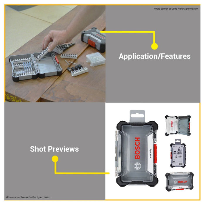 BUILDMATE Bosch Empty Case MEDIUM | LARGE Toolbox Organizer Storage for Screwdriver Drill Bits - BAX
