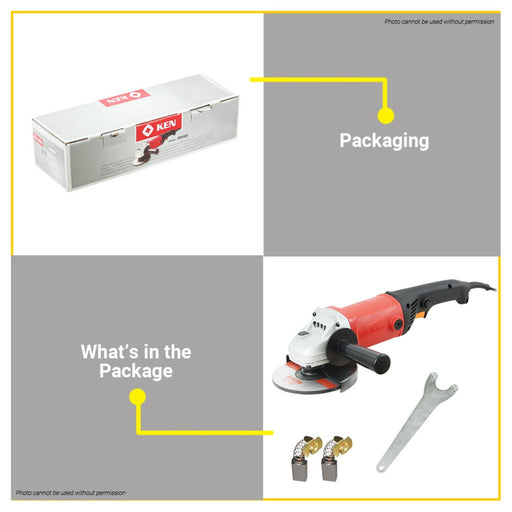 BUILDMATE Ken 1240W 150mm Industrial Big Electric Angle Grinder Cutting Machine for Wood Metal 9950D