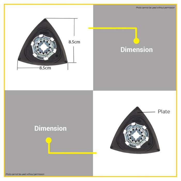 BUILDMATE Bosch AVZ 93 G Starlock Delta Sanding Plates 93mm for Multi-Cutter Tools 2608000493 - BAX