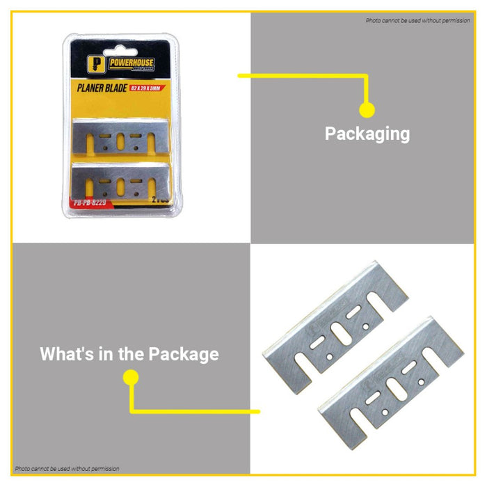 BUILDMATE Powerhouse 82MM Planer Blades High Speed Steel Planning Knife for Wood PH-PB-8229 - PTAA