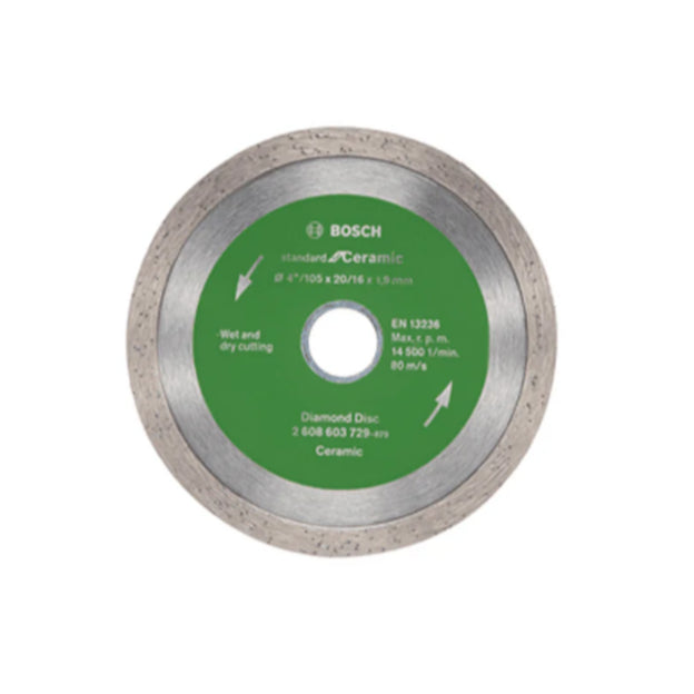 BOSCH 4" inch Professional Diamond Cutting Disc Continuous ECO for Tile / Ceramic for Angle Grinder - BAX
