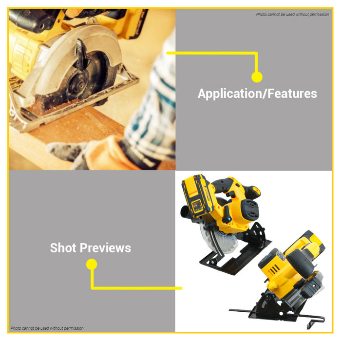 BUILDMATE Powerhouse 20V Cordless Circular Saw Wood Cutter with 2.0Ah Li-Ion Battery Laser Line Guide Cutting Machine Woodworking Power Tools PH-20V-WLCSLASERPRO - PHPT