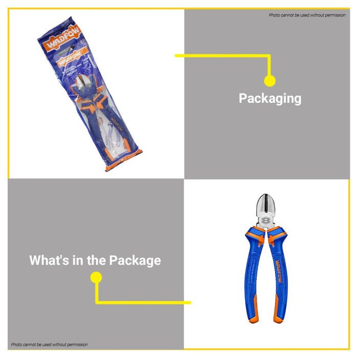 BUILDMATE Wadfow Diagonal Cutting Pliers 6" / 7" Inch Electricians Side Cutter Stripping Wire Plier Hand Tools WPL3C06 / WPL3C07 - WHT