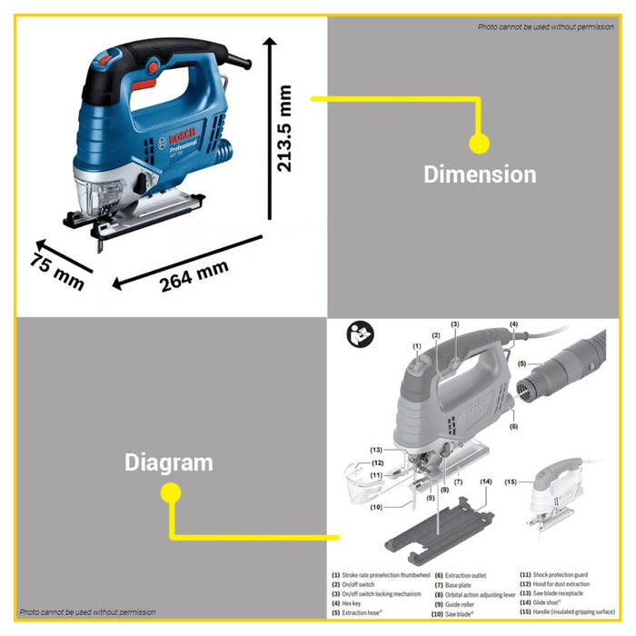 BOSCH Electric Jigsaw 500W / 520W Wood Cutter Cutting Woodworking GST 700 / GST 750 •BUILDMATE• COC
