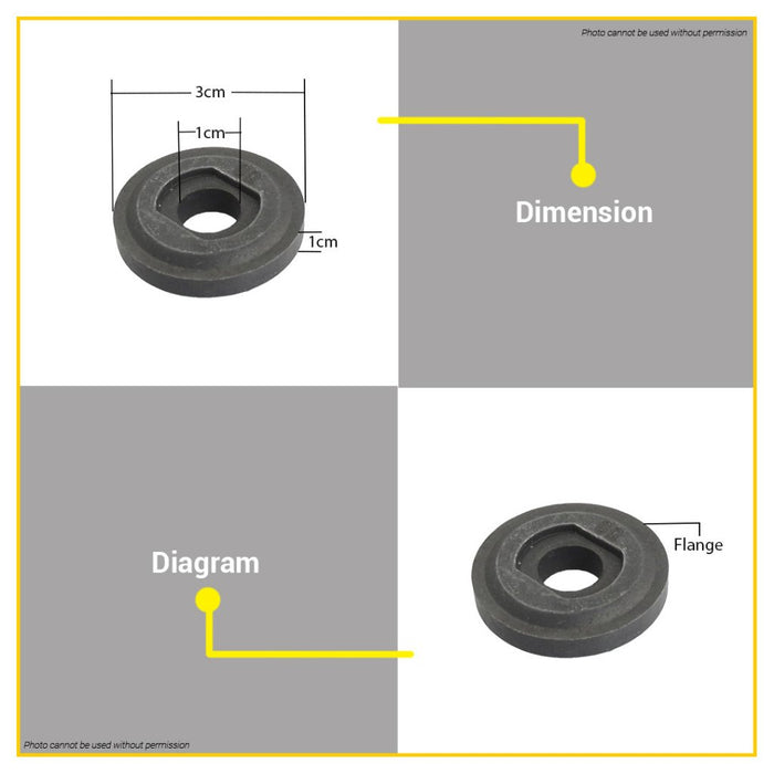 BUILDMATE Bosch Mounting Flange Fitting Clamping for 4" Inch Angle Grinder M10 Thread 2605703030 BAX