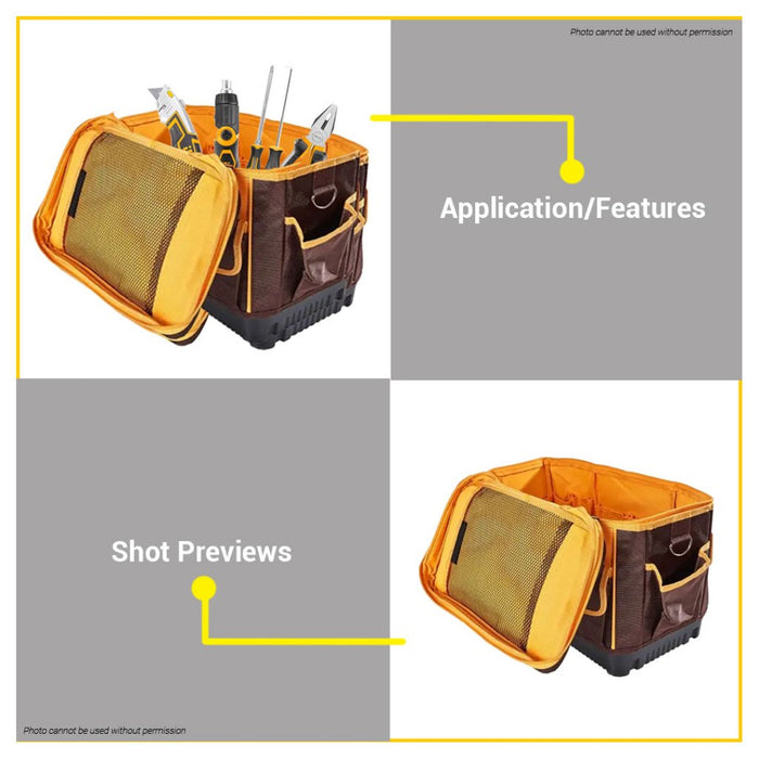 BUILDMATE Ingco 16" Inch Tools Box 25 Pockets Bag Organizer Storage Toolbox 20KG Capacity HTBG10 IHT