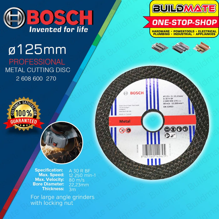 BUILDMATE Bosch Expert for Metal Cutting Disc 125MM / 180MM / 230MM for Angle Grinders Blade - BAX