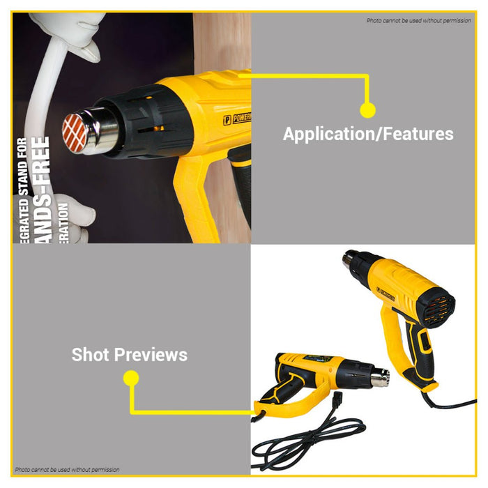 BUILDMATE Powerhouse New Hot Air Heat Gun Sealer 2000W / 2200W Plastic Shrink Variable Speed - PHPT