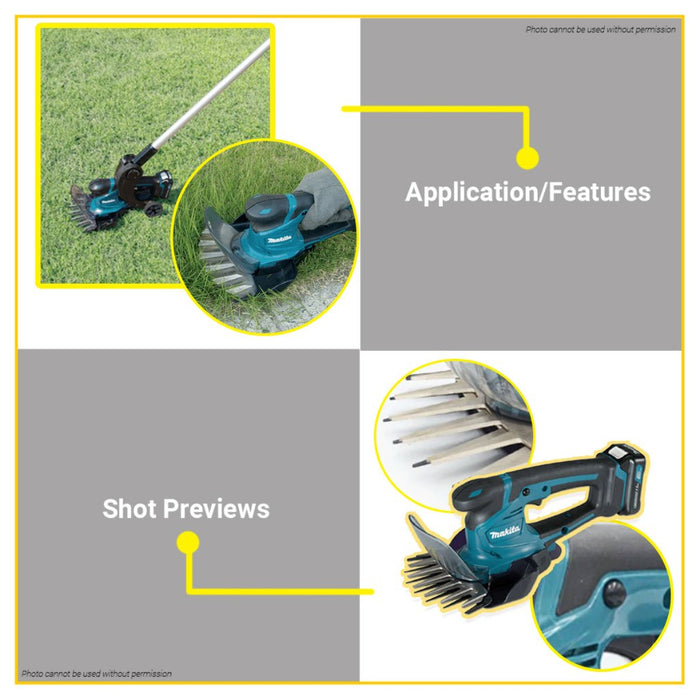 BUILDMATE Makita 12V Max Lithium-Ion Cordless 160mm (6-5/16) Soft Grip Grass Shear UM600DWYE