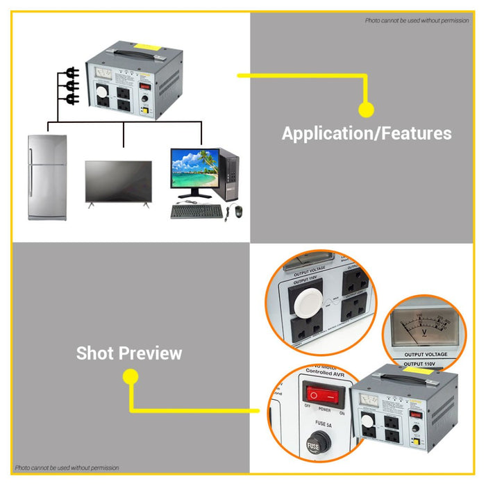 BUILDMATE Lotus AVR Servo Motor Type Control 500VA - 3000VA Automatic Voltage Regulator - LPT