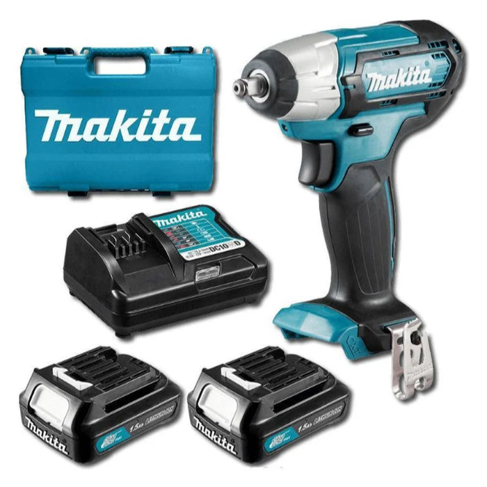 BUILDMATE Makita 12V Max CXT Li-Ion Cordless Impact Wrench Kit Set With Battery & Charger TW140DWYEX