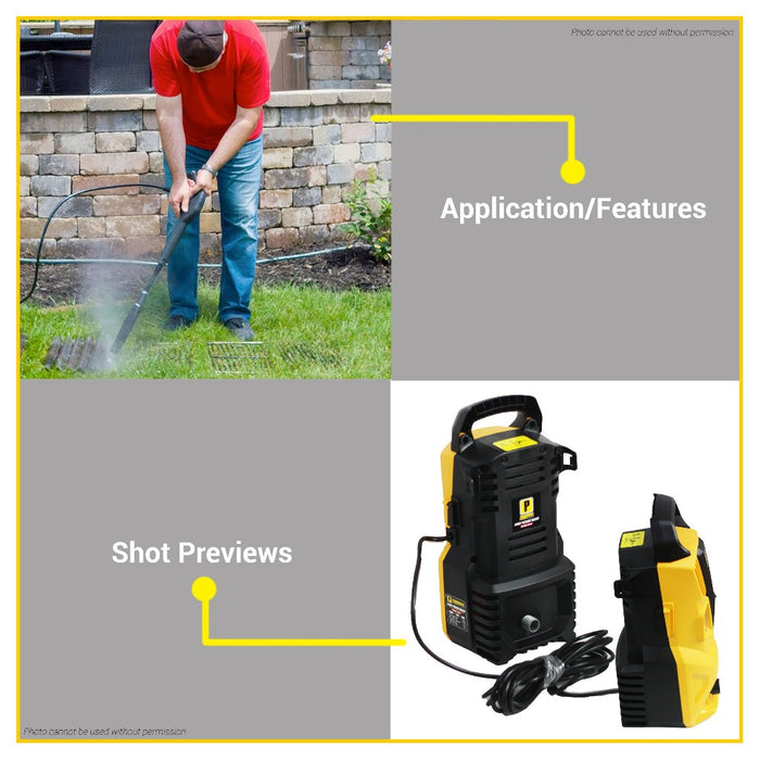 BUILDMATE Powerhouse 1200W Handy Pressure Washer Car Power Spray Water Sprayer PH-HANDY-100PW - PHPT