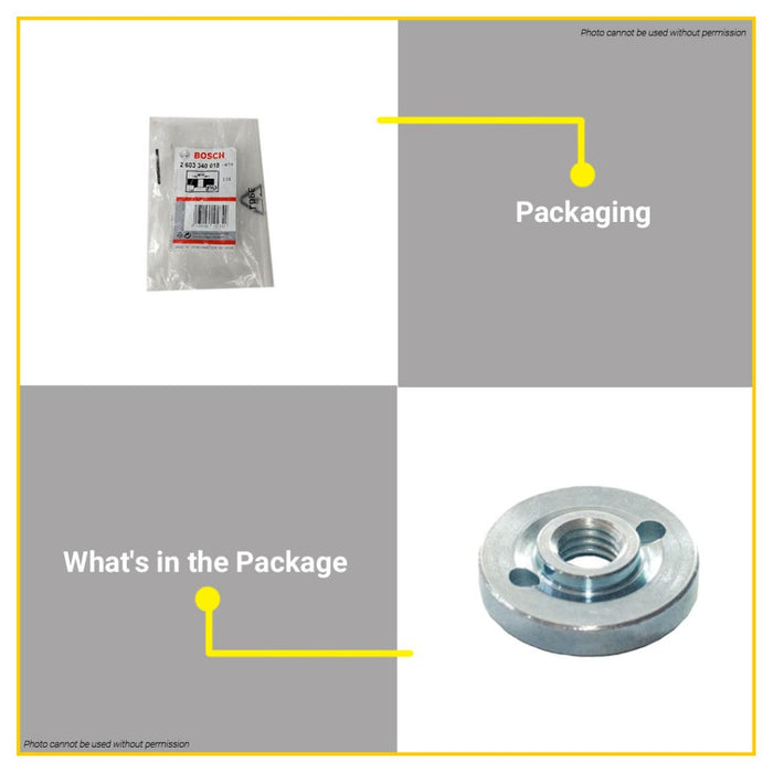 BUILDMATE Bosch Front Flange Locking Clamping Nut for Bosch 4" Inch Angle Grinders 2603340018 - BAX