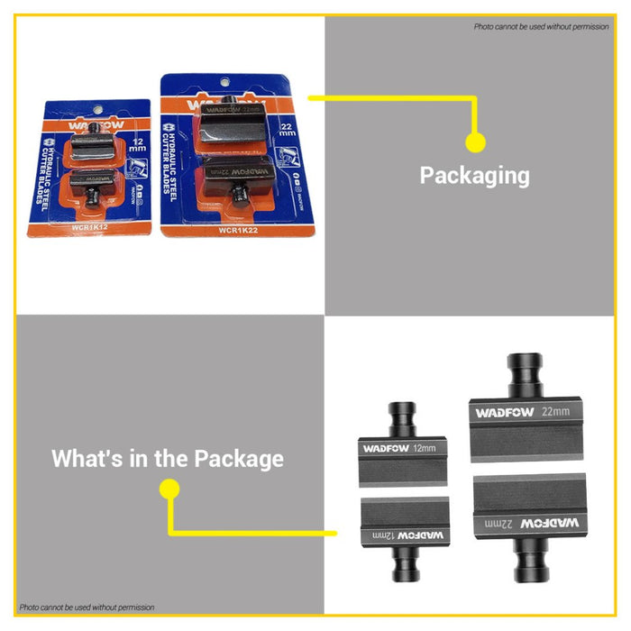BUILDMATE Wadfow Hydraulic Crimping Tool Steel Cutter Blades 12MM / 22MM WCR1K12 / WCR1K22 - WHT