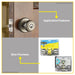 BUILDMATE Pololock Tubular Knobset Entrance Doorknob Keyed Entry Door Lock Twist Type w/ Key PL88025