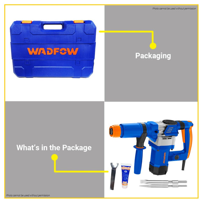 BUILDMATE Wadfow 1300W Demolition Breaker Hammer SDS Hex Concrete Drill Jackhammer WDB1D45 - WPT
