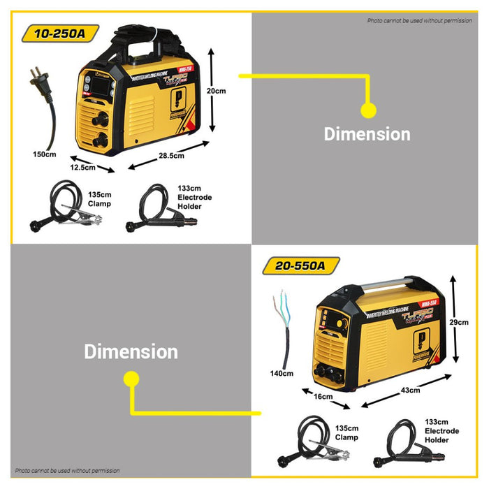 POWERHOUSE Turbomaxx Synergic Inverter Type 250A - 550A Industrial Welding Machine - PHWM