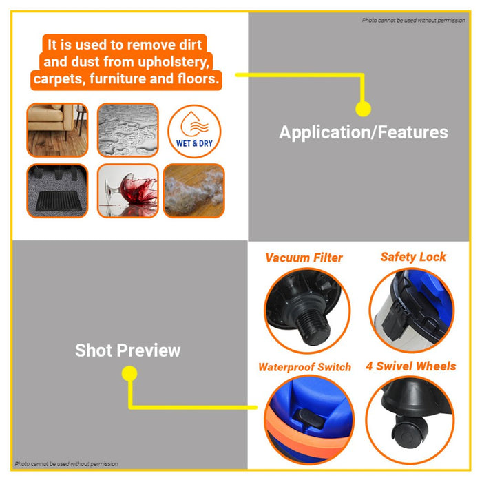 BUILDMATE Wadfow Lithium-Ion Cordless Vacuum Cleaner 20V Rechargeable Portable Floor Cleaning Tools WQV1A20 - WPT