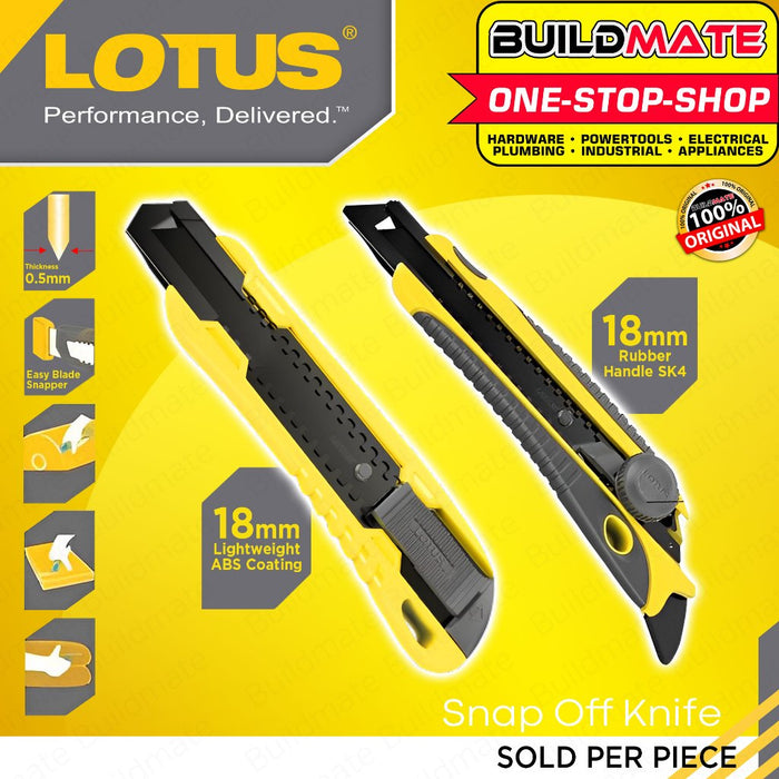 BUILDMATE Lotus Snap-Off Blade Knife 18MM | 19MM Handy Utility Cutter ...