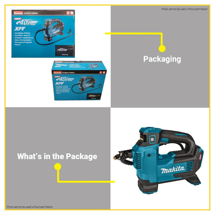 MAKITA Lithium-Ion Cordless Inflator 40V Max XGT 161PSI Air Pump Compressor Car Portable Tyre Tire Inflator MP001GZ •BUILDMATE•
