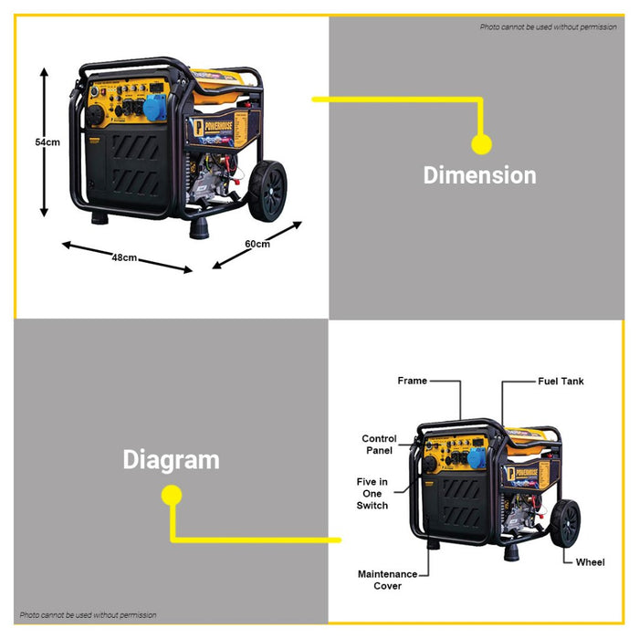 BUILDMATE Powerhouse Energie Series Smart Inverter Gasoline Generator PH-ENERGIE-11500-INVERTER PHI