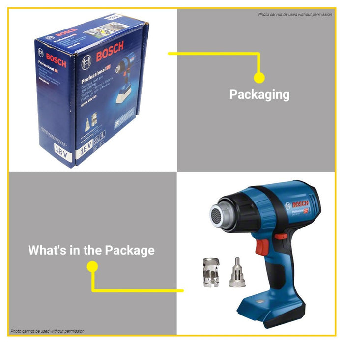 BUILDMATE Bosch 18V Cordless Heat Gun Variable Heat Sealer Dryer Hot Air BARE TOOL GHG 18V-50 06012A6580 - BLC