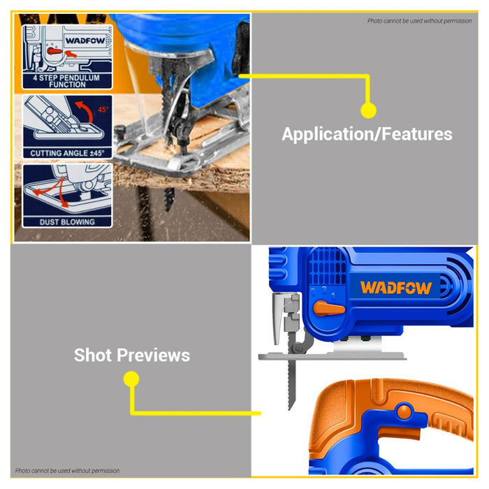 BUILDMATE Wadfow Electric Jigsaw 570W Wood Cutter Machine Woodworking Power Tools WJS15571 - IPT