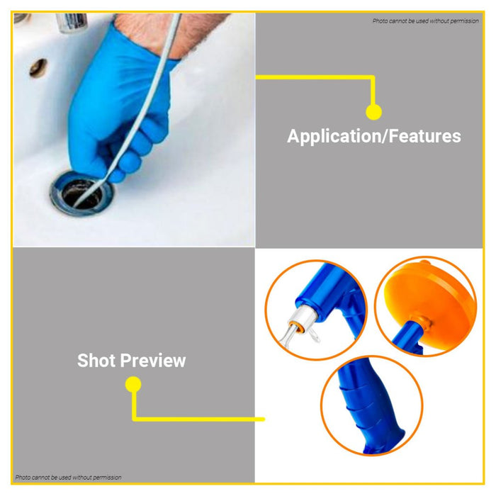 BUILDMATE Wadfow Drain Auger Cleaner 4.5m Length Plated Spring Household Cleaning Tool for Toilet WDD3345  -  WHT