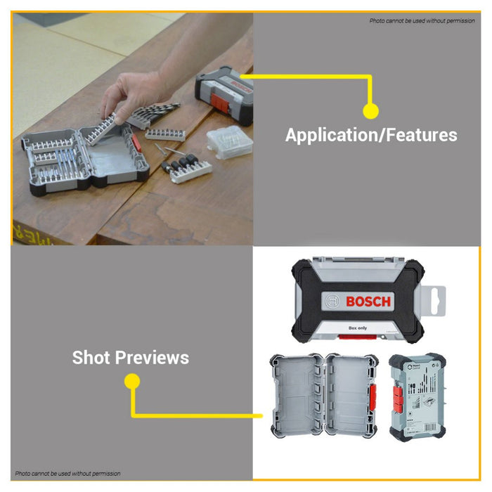 BUILDMATE Bosch Empty Case MEDIUM | LARGE Toolbox Organizer Storage for Screwdriver Drill Bits - BAX