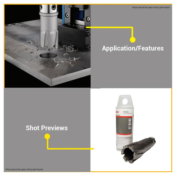 BOSCH TCT Annular Cutter 14MM - 40MM x 50MM Tungsten Carbide Tip with Universal Shank  • BUILDMATE• BAX