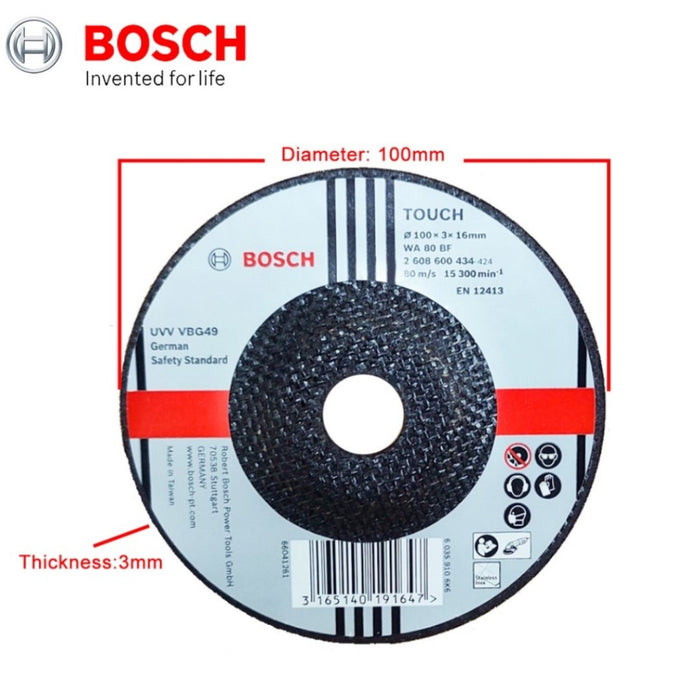 BUILDMATE Bosch Flexible Grinding Wheel Disc INOX 4" Inch / 100MM for Stainless 2608600434 - BAX
