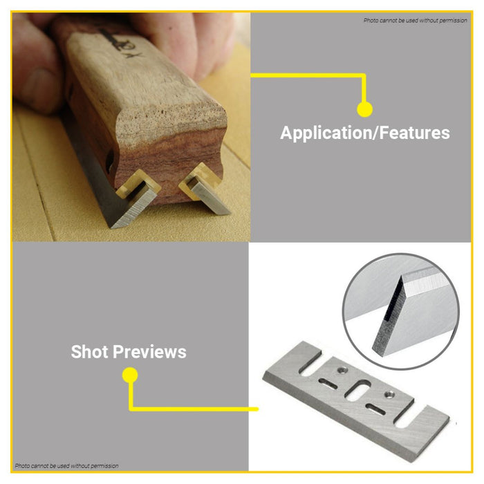 BUILDMATE Powerhouse 82MM Planer Blades High Speed Steel Planning Knife for Wood PH-PB-8229 - PTAA