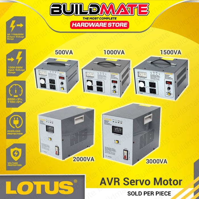 BUILDMATE Lotus AVR Servo Motor Type Control 500VA - 3000VA Automatic Voltage Regulator - LPT