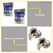 BUILDMATE Wadfow Door Knobs with Single / Double Cylinder Deadbolt Lockset Keyed Alike Entance Lock WUE1501 / WUE1502 - WHT