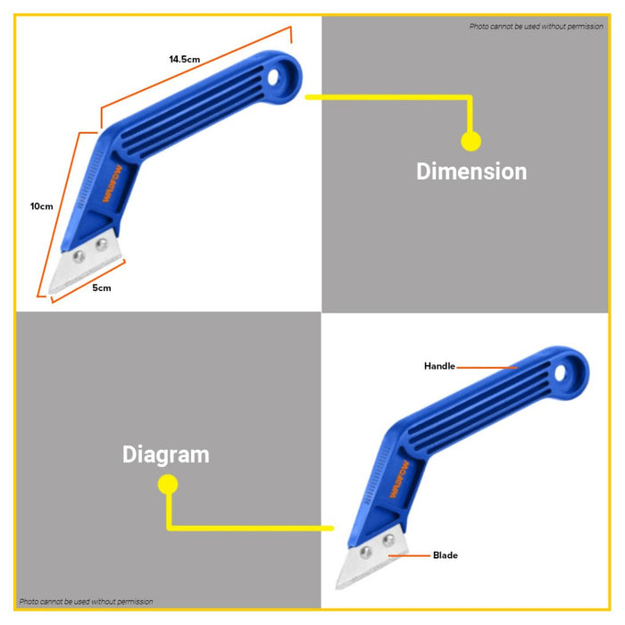 BUILDMATE Wadfow 8" Inch Grout Remover Hand Saw Hand-Operated Grout Removal Cutting WQZ1301 - WHT