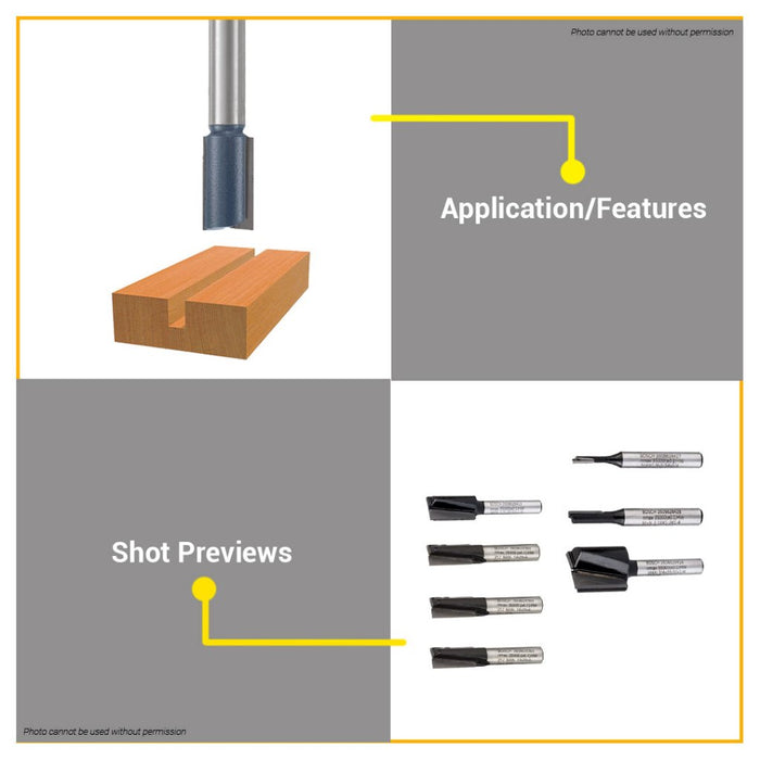 BUILDMATE Bosch Router Straight Bit 1/4