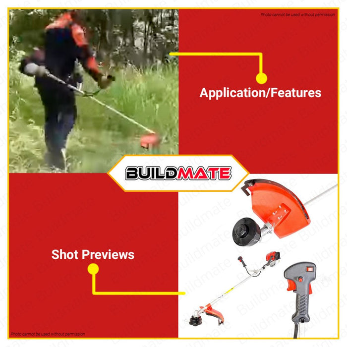 BUILDMATE MPT 1000W Gasoline Grass Brush Cutter GX35 4 STROKE Trimmer Hedge Cutting MBCX35