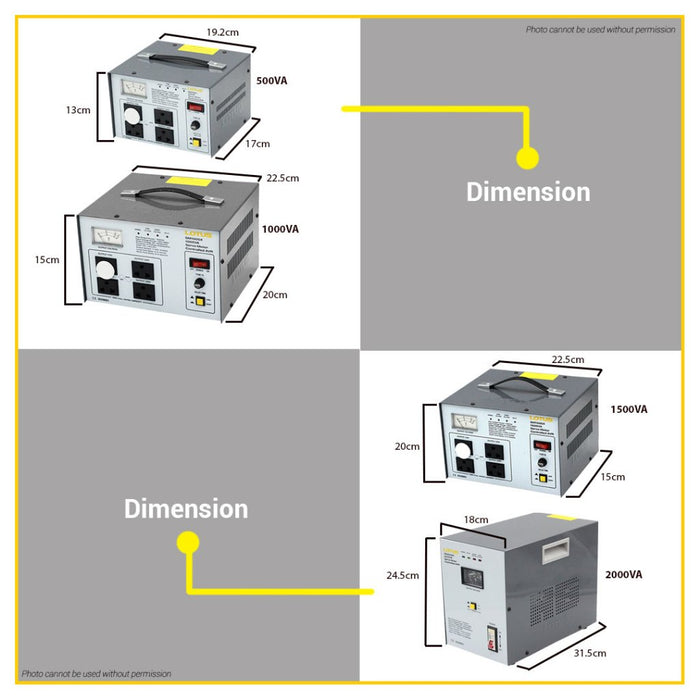 BUILDMATE Lotus AVR Servo Motor Type Control 500VA - 3000VA Automatic Voltage Regulator - LPT