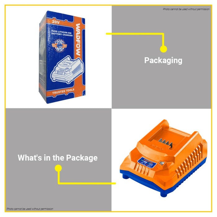 BUILDMATE Wadfow Lithium-Ion Battery Charger 20V Fast Charging Battery for Cordless Tool WFCP518 - WCPT