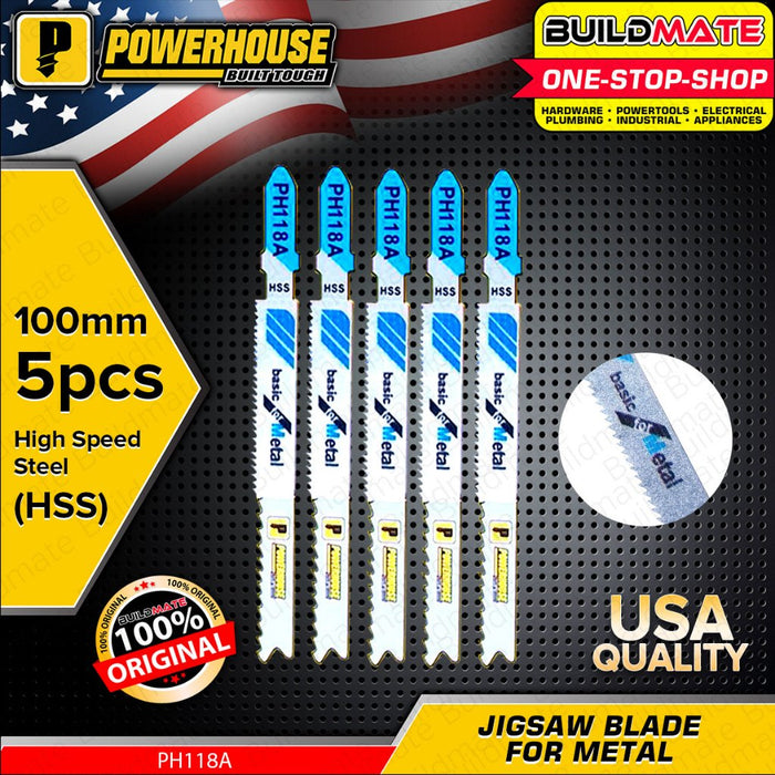 BUILDMATE Powerhouse 5PCS Jigsaw Blade Speed for Wood / Basic for Metal Cutting PH144D / PH188A PTAA