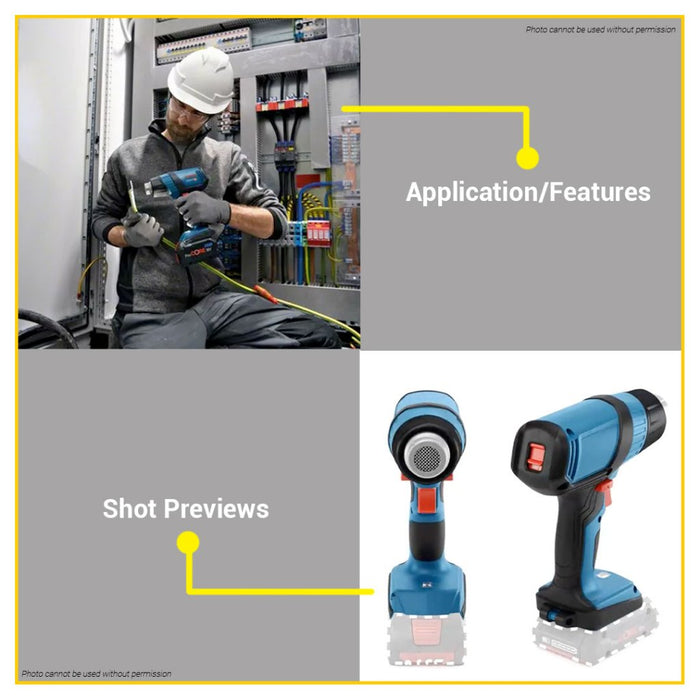 BUILDMATE Bosch 18V Cordless Heat Gun Variable Heat Sealer Dryer Hot Air BARE TOOL GHG 18V-50 06012A6580 - BLC