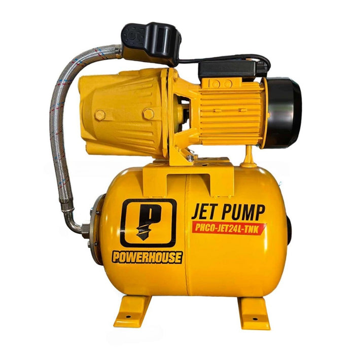 PowerHouse Water Jet Pump 1HP with 24L Pressure Tank Set for Water Transfer/Supply PHCO-JET24L-TNK