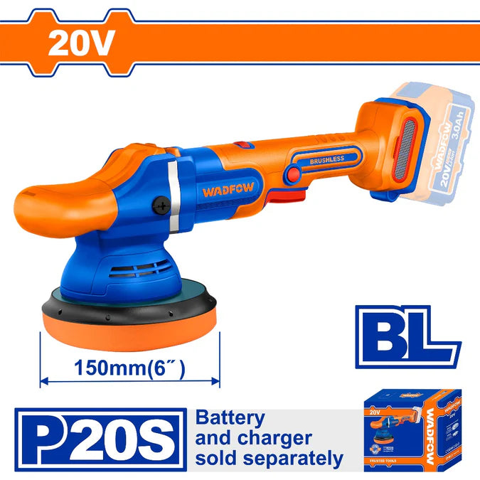 WADFOW &nbsp;P20S/20V Lithium-Ion Brushless Motor Cordless Polisher UNIT & SET WHL2B15 WHL2B151 WCPT - BUILDMATE