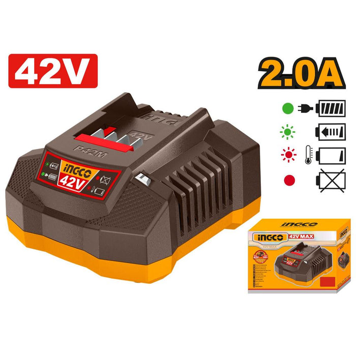 Buildmate x INGCO 42V Battery Charger 2.0A Fast Charging 220-240V  FCLI42021 ICPT