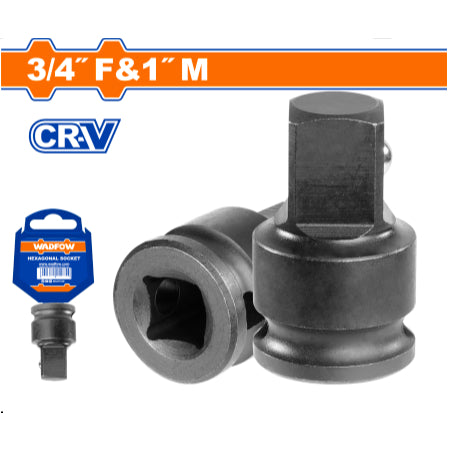Buildmate x Wadfow Impact Socket Adapter 3/4"F-1"M & 1"F-3/4"M Cr-V WMS4201/3201 WHT
