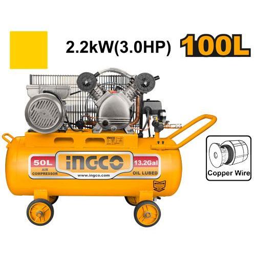 Buildmate x INGCO 3HP Air Compressor 100L Belt Drive 8Bar Copper Motor AC1301008P